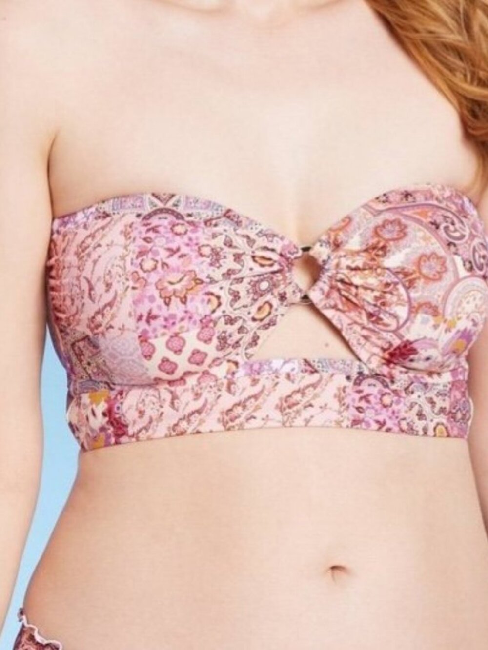Shade & Shore Women's Cut Out Longline Bikini Top - Shade & Shore™ Multi 34D